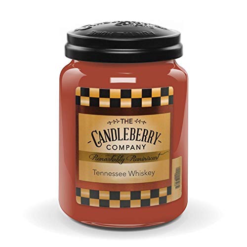 Candleberry Candles | Strong Fragrances for Home | Hand Poured in The USA | Highly Scented | 135 Hour Burn Time | Large Jar 26 oz (Tennessee Whiskey)