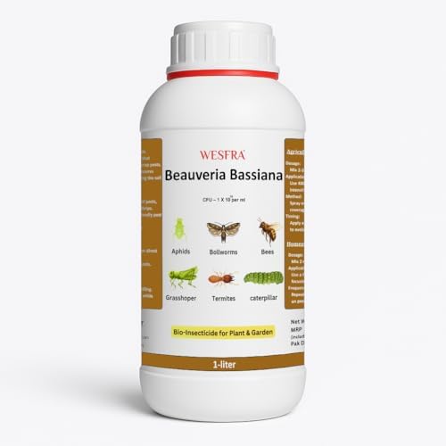 Beauveria Bassiana for Plants & Gardens | 1 Litre | Organic Pest Control Solution | Safe for Vegetables, Fruits, Flowers, & Lawns | for Agriculture & Home Gardening use