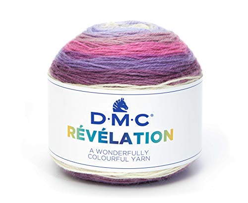 DMC - Fil tricot Révélation - Fil multicolore léger | 150 g - 520 m | Aiguilles et crochet n°4