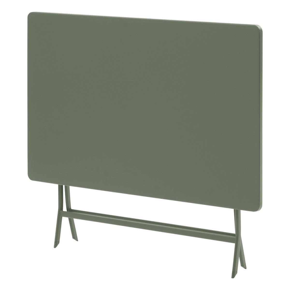 Hespéride - Table de Jardin Pliante rectangulaire Greensboro Vert Laurier 4 Places en Acier