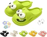 【Pantoufles pour chien à gros yeux】：La semelle extérieure coussinée de 1,1 pouce d'épaisseur + la conception de la semelle concave ajoutent un confort supplémentaire pour un port toute la journée, offrent une sensation douce et confortable pour vos pieds, laissez vos pieds se détendre.