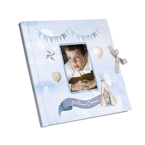 Libro comunión niño Tiendas con Portada Personalizable con tu Foto| Medidas Libro 29 x 27 cm, tamaño Foto 10 x 15 cm| Arguval