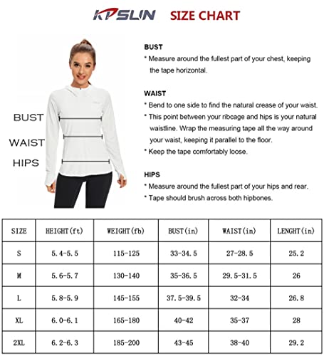 Kpsun Women's Upf 50+ Uv Sun Protection Clothing Zip Up Hoodie Spf Long Sleeve Sun Shirt Fising Hiking Outdoor Performance Jacket(White,M) #TOP5