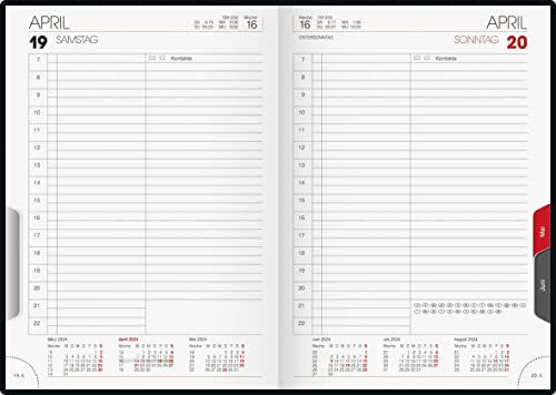 BRUNNEN Daily calendar model 765 2024, 1 page = 1 day, sheet size 14.3 x 20.2 cm, stratossilver, Stratossilver colour - Image 2