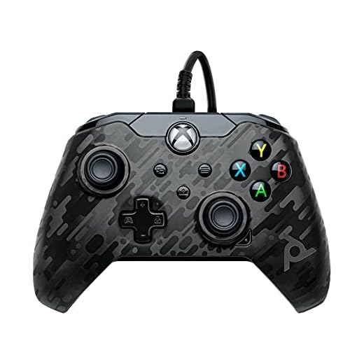 PDP tradbunden handkontroll för Xbox one och Series XIS Black Camo (Xbox Series X//)