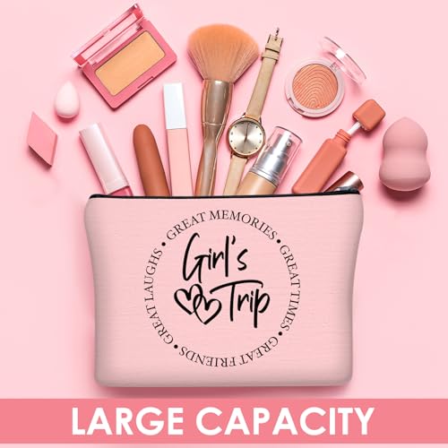 Reginary 9 Pcs Girls Trip Gifts Favors Girls Trip Makeup Bags Toiletry Cosmetic Bag Bestie Friendship Gifts for Women Christmas Wedding Bachelorette Valentine s Day Party Favors3