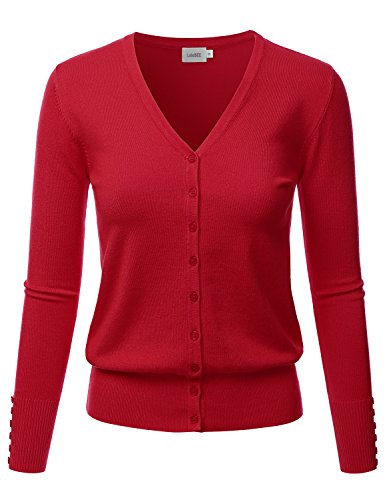 Image of LALABEE Women's V-Neck Long Sleeve Button Down Sweater Cardigan Soft Knit(S-XXL)