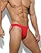 Casey Kevin Jock Straps for Men Ice Silk Thongs Low Rise Jockstrap Underwear Athletic Supporters for Men (Red, Large)