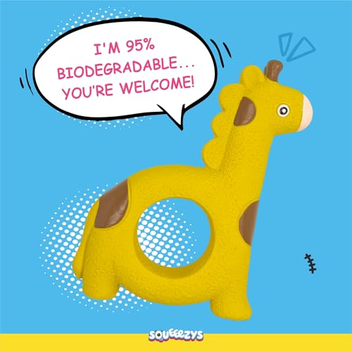 Image of Holey Giraffe - Squeaky Toys for Dogs, Latex Dog Toys for Large Dogs (0-30kgs) - Yellow