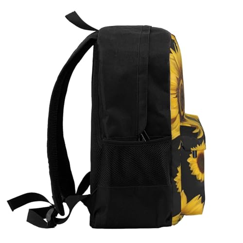 CPAQasg Sac unisexe de grande capacité imprimé tournesols dorés résistant à l'eau pour randonnée, voyage, camping – vue 5