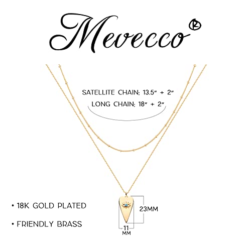 Image of MEVECCO Dainty Pendant Layered Necklaces for Women