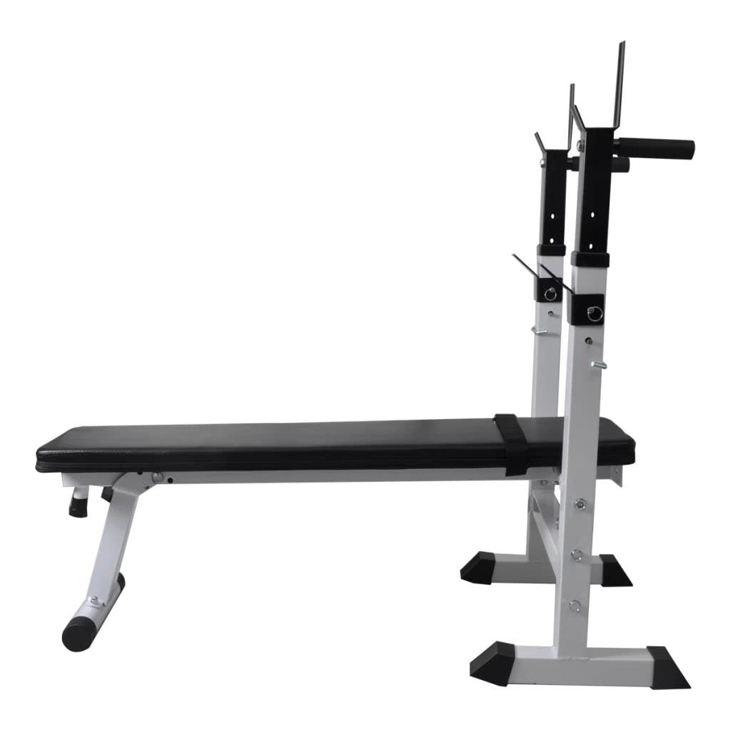 Banco de ejercicios y musculación recto, JUNZAI Rack Musculación, Banco Abdominales, Banco De Pesas Musculacion, Gimnasio En Casa, Banco Gimnasio, Banco Press Banca