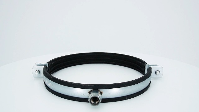 Support Tuyau Caoutchouc SKIR'CO 87-94mm - Collier Serrage Mural Plafond Acier Zinc