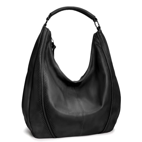 Image of Hobo Shoulder Bag Soft Leather Tote Purse with Adjustable Crossbody Strap Handbag for Work, Travel and Daily Use