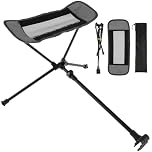 YWHWLX Outdoor Folding Chair Ottoman Portable Recliner Lazy Retractable Footstool Leg Rest Moon Chair Kit for Hiking Fishing Beach (Grey)