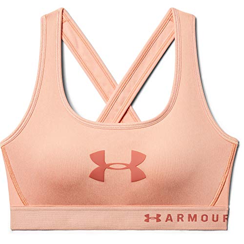Under Armour Armour Mid Crossback Novelty Sports Bra, Calla Light Heather (689)/Iridescent, Medium