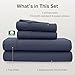 California Design Den Natural 100% Cotton Sheets for Queen Size Bed - Soft 400 Thread Count Sateen, Deep Pockets with All Around Elastic for a Snug Fit, Durable Bedding - Indigo Dusty Blue
