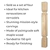 Osborne Square Mission Island Post in Soft Maple Wood (Set of Four), Mission, Arts & Crafts, and Shaker Design, Unfinished Wooden Posts for Kitchen Islands, Bar Areas, Bathroom Vanities and More #3