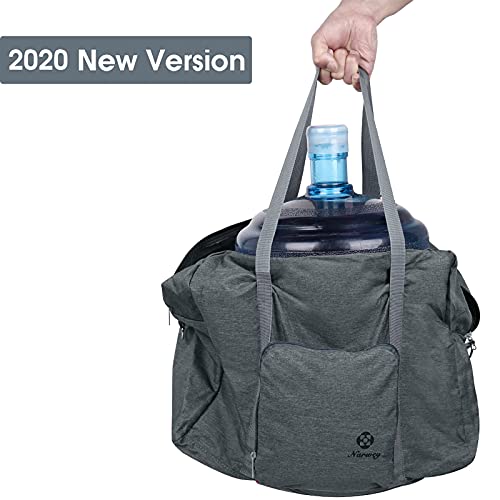 For Spirit Airlines Foldable Travel Duffel Bag Tote Carry on Luggage Sport Gym Duffle for Men and Women (Dark Grey)