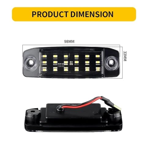 Luces de matrícula Kia Sportage soluciona bombillas fundidas kit 2 unidades 12v 2