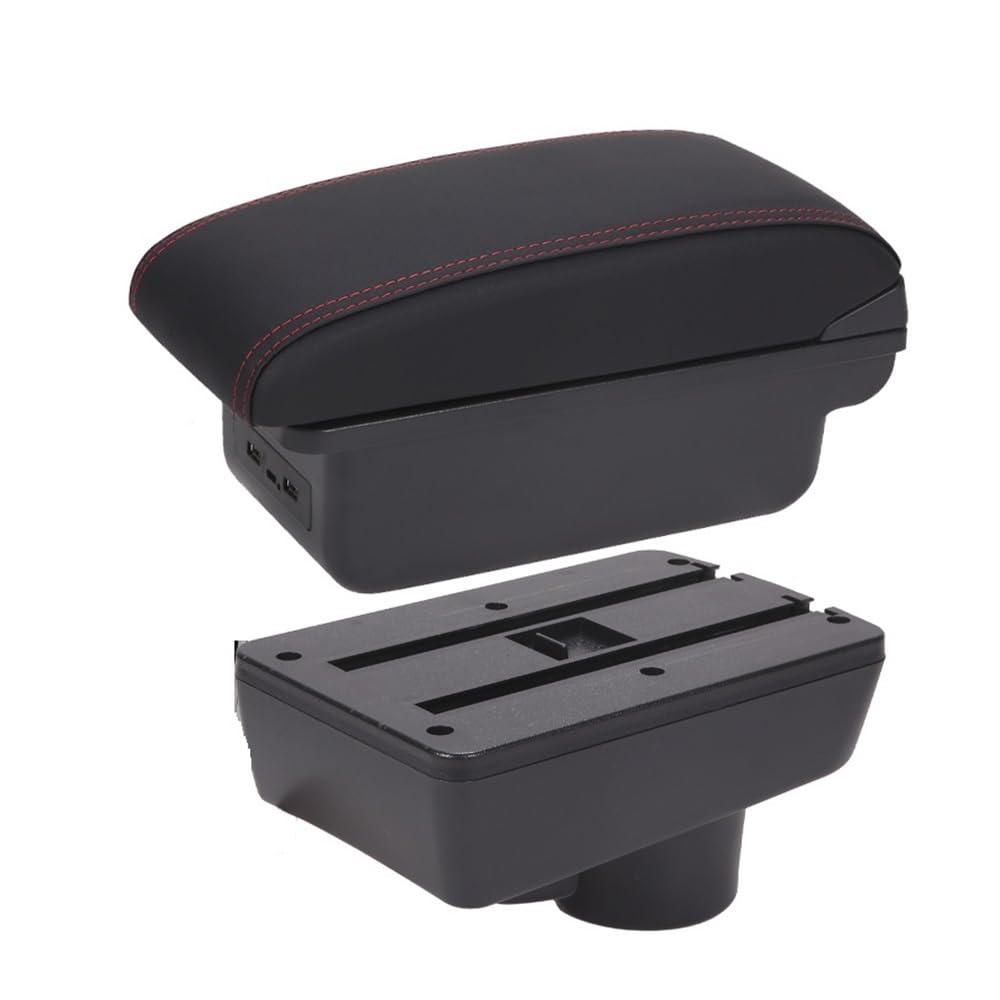 Aierdeyp B1 Black Red 3Usb Car Armrest Box For Opel For Corsa F 2019-2026