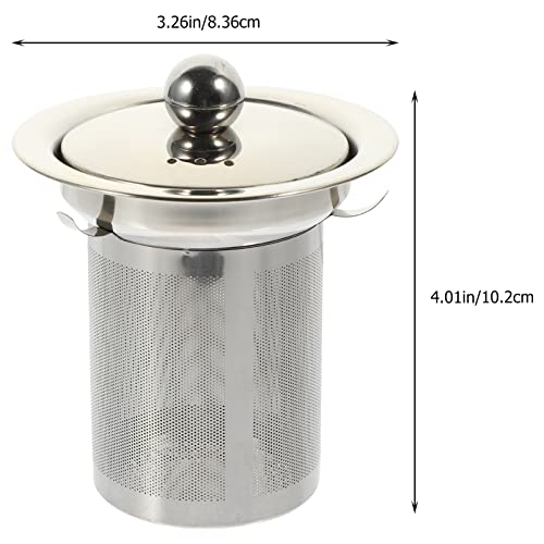 Cabilock teapot Tea Strainer Glass Tea Colander Coffe Filter fine mesh Filters Glass Tea Strainer mesh Tea Steeper Tea Filter Tea Cups Bulk Tea infusers Stainless Steel with Cover Milk Tea - Image 3