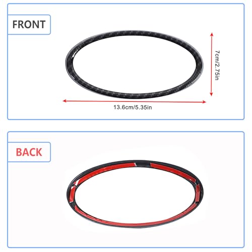 Image of Aunginsy Rear Tailgate Emblem Cover Trim Compatible with Subaru Crosstrek GU 2024 2025 Car Trunk Emblem Badge Logo Cover Center Logo Decorative Circle Ring Protection Cover ABS Exterior Accessories