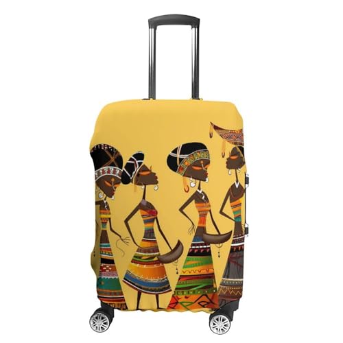 Creative African Culture Luggage Cover, Elastic Luggage Protector Fits 19-32in Suitcases, Washable & Anti-Scratch Suitcase Cover for Men Women S