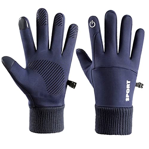 Guantes de invierno para hombre y mujer, guantes térmicos para pantalla táctil para correr, pantalla táctil cálida, forro polar, térmica, para conducir, esquí, resistente al viento, caminar, al aire