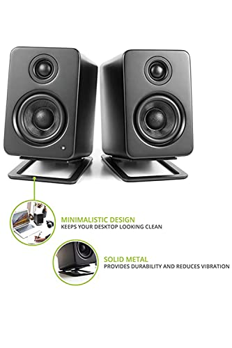 Image of DSS D2-1 Pair Metal Desktop Speaker Stands /Computer Speaker Stand for Small Speakers