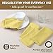 Native Fab Solid Light Yellow Cloth Napkins Set of 4, 100% Cotton Washable Fabric, 17x17 inches, Reusable Table Linen Napkins for Dinner, Party, Wedding, Pale Yellow