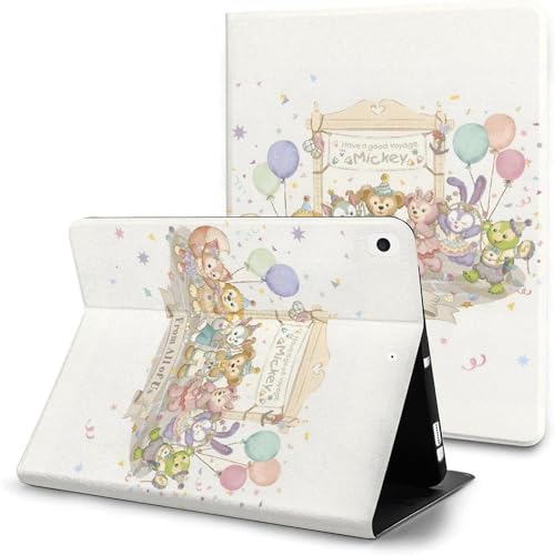 【iPad9世代/iPad10世代/iPadAir4/iPadAir5/Air6/iPadProに適応】アイパッドケース カバー ペン収納付き ペンシル収納 TPU オートスリープ ブック型 全面保護 スタンド機能 かわいい キャラクター