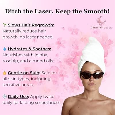 Botanical Body Oil- 60ml Natural Botanical Body Oil For Hair Removal, Moisturizing & Soothing Cyperus Oil For Reducing Body Hair Growth, Hair Removal Oil Ideal for All Skin Types