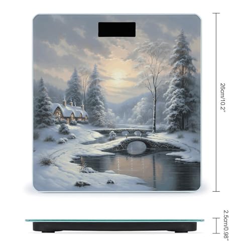 Báscula digital de baño precision con diseño de invierno miniatura 2