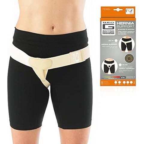 Neo-G Lower Hernia Support for Men and Women - Inguinal Hernia Support - Hernia Belt Reduces Symptoms of Overstrain & Exertion - Truss for Hernia Breathable & Adjustable - M - Right Cover