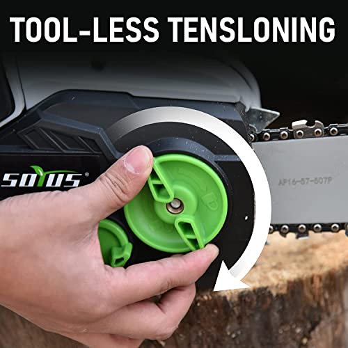 Soyus 40V 16-Inch Brushless Cordless Chainsaw With Battery And Charger, Battery Operated Chainsaw With Auto-Tension & Auto-Lubrication For Wood Cutting & Tree Trimming, 2X4.0Ah Batteries Included #TOP5