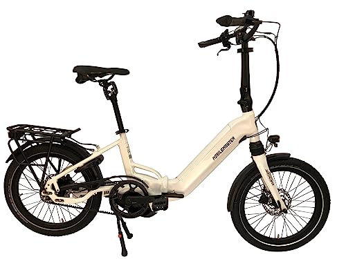 GermanXia MOBILEMASTER E5 Automatik F 2023 Performance Line, Kette, E5-Gang Di2 Nabenschaltung mit/ohne Rücktritt - E Bike Klapprad mit Mittelmotor (Weiß, Mit Riemenantrieb)