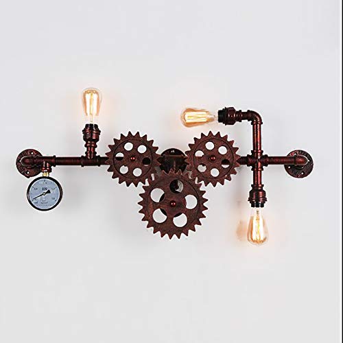 Applique murale rotative en métal style industriel couleur rouillée 90