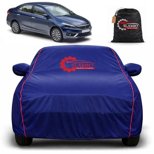 Image of Car Cover for Maruti Suzuki SX4 | 100% Waterproof Heavy-Duty 3-Layer Car Body Cover | All-Weather Rain, UV, Heat & Dust Protection | Custom Fit | Mirror & Antenna Pockets | Navy Blue