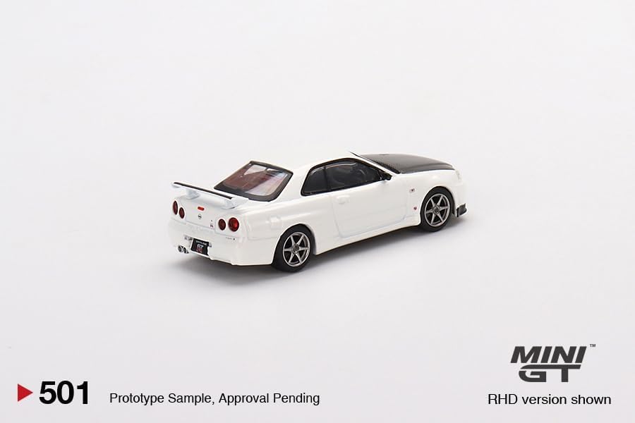Miniatura 5 de True Scale Miniatures Modelo de automóvil compatible con Nissan Skyline GT-R (R34) V-Spec II N1 (blanco) Edición limitada 164 Modelo de automóvil
