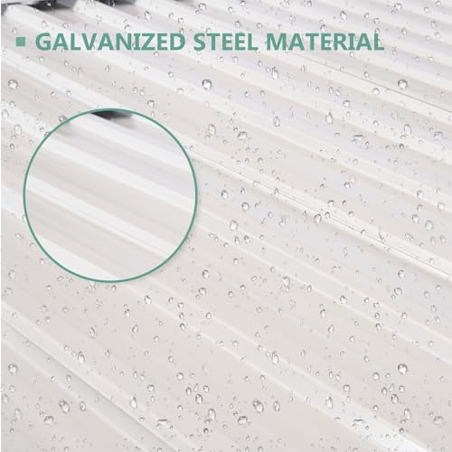 image for Aoxun 7.8’x5.8’ Outdoor Metal Storage Shed, Steel Utility Tool She