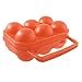 JUNGEN - Estuche de plástico con 6 rejillas para picnic o al aire libre naranja