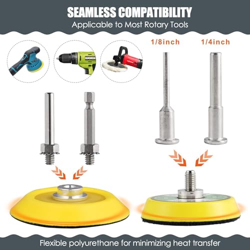 133 Stück Polieraufsatz Akkuschrauber Set, 75mm Schleifscheiben Polierschwamm & Rund Nassschleifpapier Polierpad Schleifscheiben Pad für Metall Holz Glas Polieren
