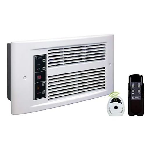 KING PX2417-ECO-WD-R PX Eco2S 2-Stage Smart Electric Wall Heater w/ Thermostat + Remote Control, 1750W / 240V, White Dove