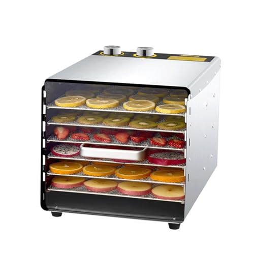 Máquina desidratadora de alimentos de 6 camadas Máquina de secar frutas de aço inoxidável com contro