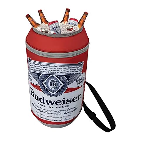 Budweiser Soft Can Shape Speaker Backpack Cooler Bluetooth Portable Travel Cooler with Built in Speaker Wireless Speaker Cool Ice Pack Cold Beer Stereo for Apple iPhone, Samsung Galaxy Cover