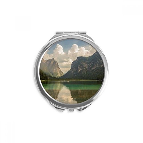 Miroir de poche lac montagne pour vos retouches maquillage lors de vos randonnées en plein air