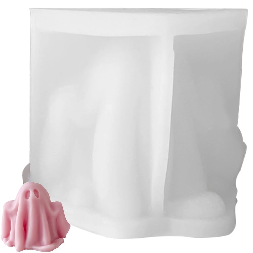Halloweenowa świeca duch silikonowa forma DIY świeca aromaterapia tynk ręcznie robiona forma do robienia mydła dekoracja Halloween