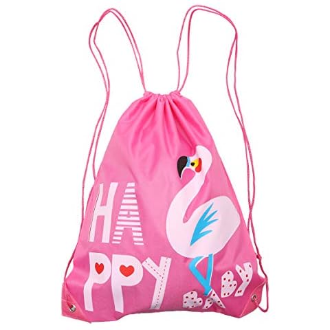 TENDYCOCO Drawstring Backpack Universal Flamingo Pattern Portable Waterproof Sports Gym Bag Outdoor Fitness Bag for Women Men Children (Pink) Cover