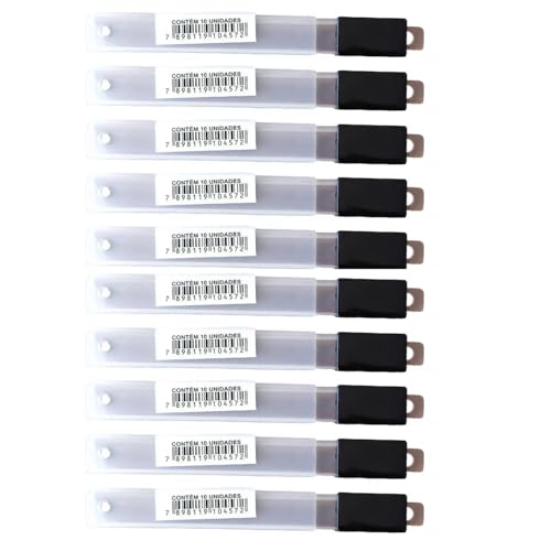 100 Peças Lâmina Estilete 9mm Masterprint Segmentadas Em Aço